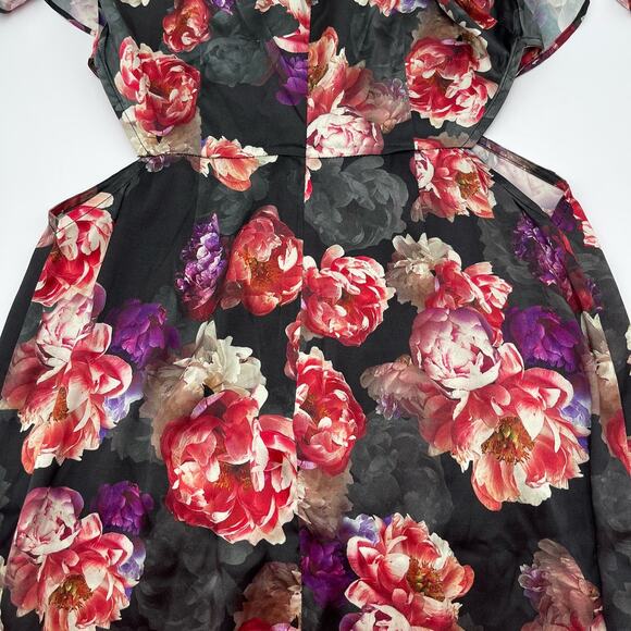 LPA | Dark Floral Romantic Silk Maxi Slip Dress S - Picture 14 of 16
